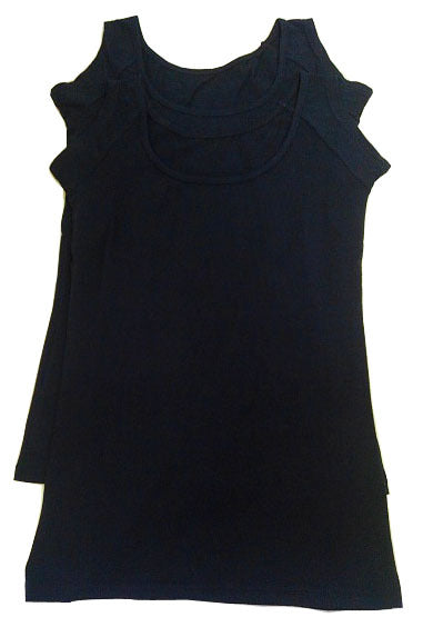 【汗取りタンクトップ(訳あり)】Sサイズ|黒 ブラック| 2枚組|わき汗パット付き