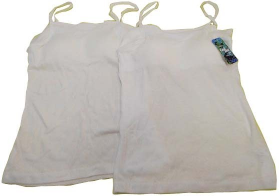 【汗取りパット付きブラキャミソール】Lサイズ|ホワイト|2枚組|クール素材
