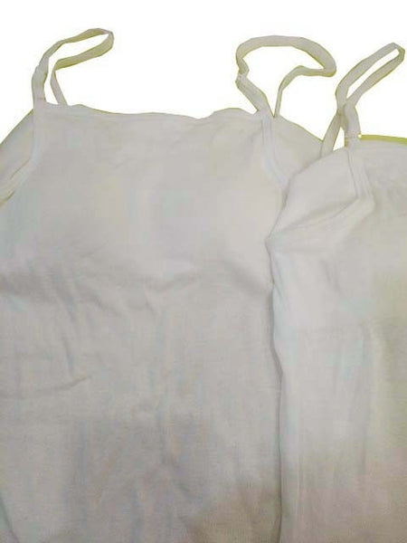 【汗取りパット付きブラキャミソール】Lサイズ|ホワイト|2枚組|クール素材