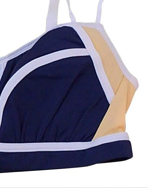 【水着】Mサイズ|ネイビー×イエロー×ホワイト