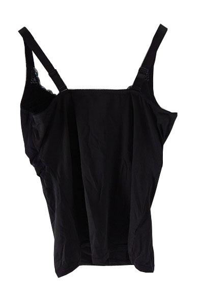 【脇すっきりブラキャミソール】バスト 125~130cm|黒/ 緑|ワイヤー入り|フロントホック|洗濯可|レディースインナー