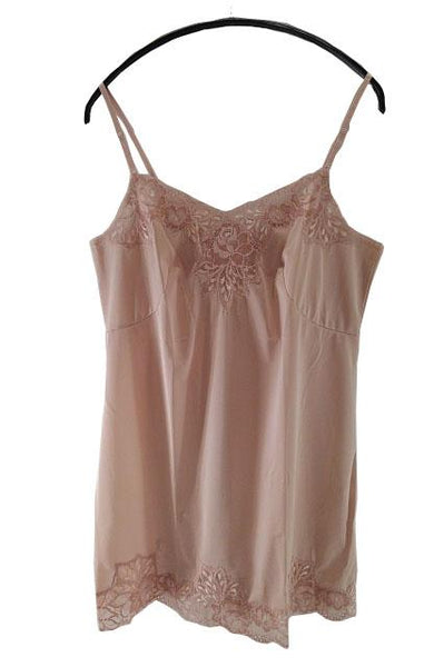 【スリップ】110-90サイズ|コーラルベージュ|レース|上品|薄手|下着|レディースインナー