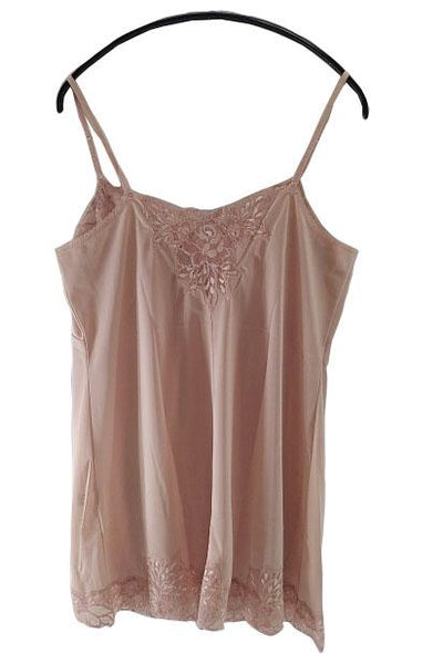 【スリップ】110-90サイズ|コーラルベージュ|レース|上品|薄手|下着|レディースインナー