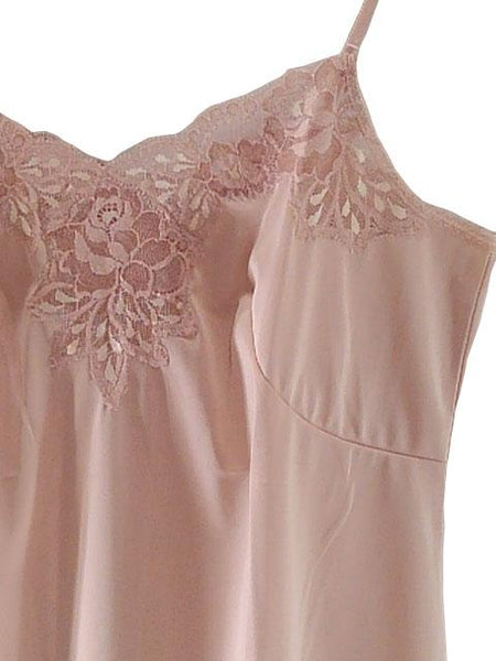 【スリップ】110-90サイズ|コーラルベージュ|レース|上品|薄手|下着|レディースインナー