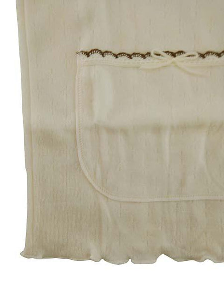 【腹巻 2枚組】M~ Lサイズ|シルクベージュ|透かし柄|カイロ入れポケット付|ポケット口レース|ポケットリボン付