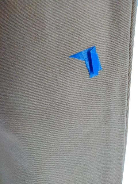 【ストレッチストレートパンツ】84-103サイズ|ベージ|綿混|前ファスナー|前ボタン|後ろ飾りポケット