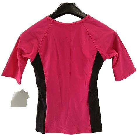 【補整 水着】Lサイズ|黒/ ロイヤルピンク|2点セット|レギュラーバスト|洗濯可|3分丈|バストカップ取り外し不可