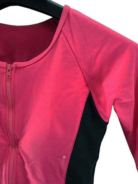 【補整 水着】Lサイズ|黒/ ロイヤルピンク|2点セット|レギュラーバスト|洗濯可|3分丈|バストカップ取り外し不可