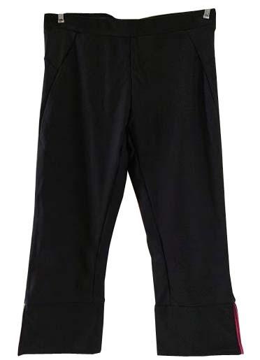 【補整 水着】Lサイズ|黒/ ロイヤルピンク|2点セット|レギュラーバスト|洗濯可|3分丈|バストカップ取り外し不可