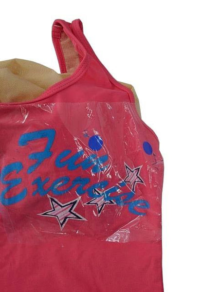 【水着(訳あり)】Lサイズ|ピンク/ ブルー/ 白 インディゴブルー|上タンクトップ風|左胸プリント柄|ショーツ|ショートパンツデニム素材