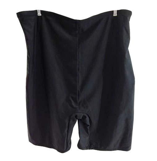 【水着 ハイウエストパンツ】レディース|6Lサイズ|ブラック|短パン|左前裾プリント