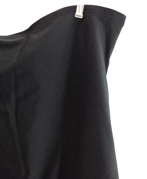 【水着 ハイウエストパンツ】レディース|6Lサイズ|ブラック|短パン|左前裾プリント