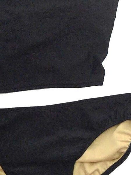 【水着】3Lサイズ|黒/ 黄/ ピンク 黒|4点セット|キャミソール|スカパン|インナートップス|ショーツ|ドット柄タンキニ