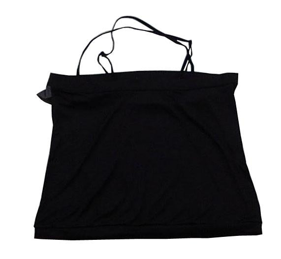 【水着】8Lサイズ|ブラック/ グレー|4点セット|キャミソール|スカート|パンツ|ビキニ上下|フリル付|パッド付