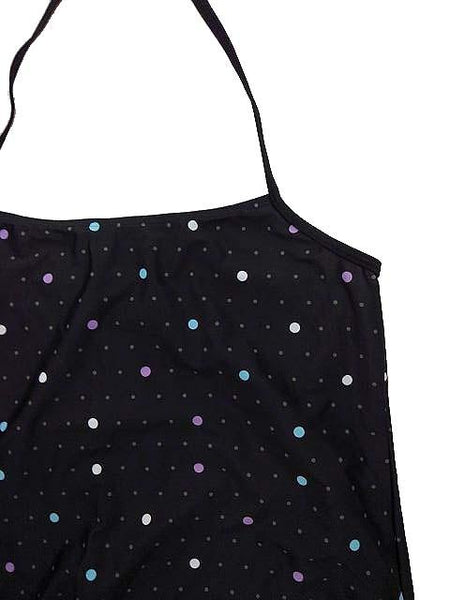 【水着】5Lサイズ|黒/ 白等|4点セット|ホルターネック|キャミソール|裾絞りゴム紐ショートパンツ|ドット柄