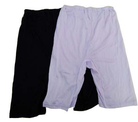 【ショートズボン下インナー】Mサイズ|ブラック/ラベンダー|2色2枚組