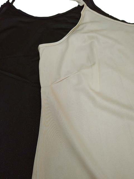 【スリップ(訳あり)】85サイズ|ブラック/モカ|2枚組|黒の前の真中に穴有り