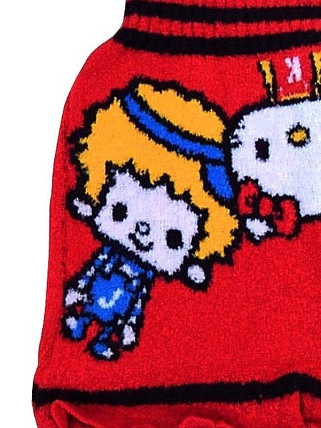 【キャラクターズニットパンツ】Mサイズ|レッド|キティちゃん