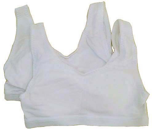 【スポーツブラジャー】SSサイズ|ホワイト|ノンワイヤー|2枚セット|小さいサイズ|らくらくブラ