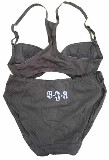 【ブラジャー&ショーツセット】B65 Mサイズ｜カーキー｜ワイヤー入り｜前ホックブラジャー