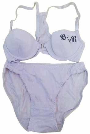 【ブラジャー&ショーツセット】B65 Mサイズ｜グレー系｜ワイヤー入り｜前ホック