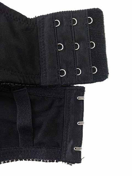 【ドレープ風 ブラジャー】C70サイズ｜ブラック｜ワイヤー入り｜前ドレープ風｜肩紐調節可