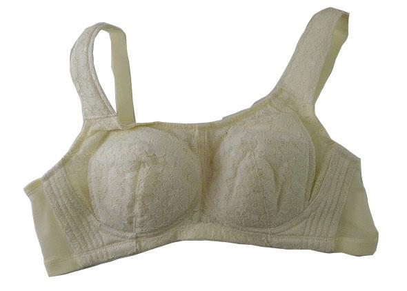 【フルカップブラジャー】B95サイズ｜アイボリーホワイト｜ノンワイヤー｜クッションパネル｜下着｜インナー
