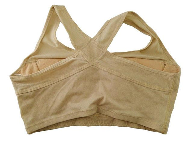 【ブラジャー】LLサイズ｜ベージュ｜ノンワイヤー｜ソフトブラ｜背中クロス｜洗濯可｜レディースインナー