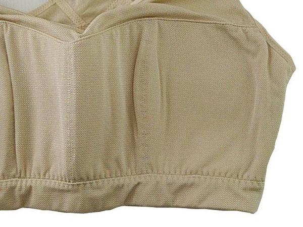 【ブラジャー】LLサイズ｜ベージュ｜ノンワイヤー｜ソフトブラ｜背中クロス｜洗濯可｜レディースインナー