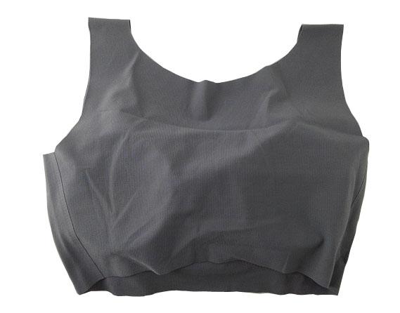 【ブラジャー】 LLサイズ｜シャドーグレー｜ノンワイヤー｜カップ付｜肩紐太め｜シームレスブラ｜締め付け感ゼロ
