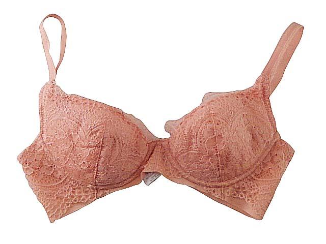 【ブラジャー】D75サイズ｜アプリコットフラッシュ｜ワイヤー入り｜レース｜フロント サイドデザイン｜シンプル｜レディースインナー