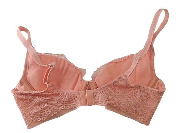 【ブラジャー】D75サイズ｜アプリコットフラッシュ｜ワイヤー入り｜レース｜フロント サイドデザイン｜シンプル｜レディースインナー