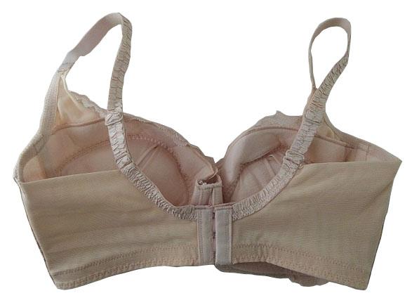 【ブラジャー】G85サイズ｜ベージュ｜ワイヤー入り｜肩ひも調節可｜カップレース｜脇メッシュ｜肩紐前レース