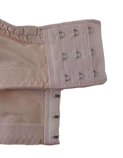 【ブラジャー】G85サイズ｜ベージュ｜ワイヤー入り｜肩ひも調節可｜カップレース｜脇メッシュ｜肩紐前レース