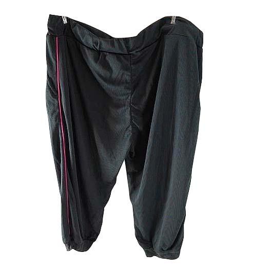 【ジャージパンツ】5Lサイズ｜オリーブグリーン×ツツジ色｜ウエストゴムと紐入り｜左右ポケット有り｜両サイドピンクのライン