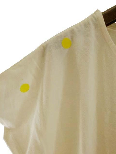 【Tシャツ(訳あり)】レディース｜Mサイズ｜オフホワイト｜トップス｜前レース｜前たてプリーツレース