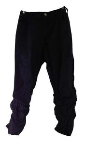 【裾シャーリングテーパードストレッチパンツ】73サイズ(L相当)｜ブラック｜もっともっとゆったりヒップ
