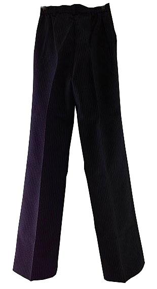【スーツパンツ】55-85サイズ(SS相当)｜ブラック｜タップガード｜ウエストベルトループ｜ウエストサイドゴム｜フロントボタン